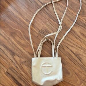 Authentic light gold small Telfar bag
